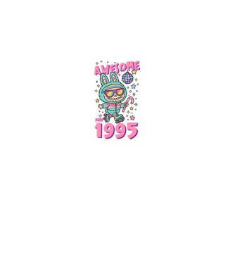 Awesome since 1995 - Labubu model negru pe tricou