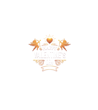 'Happy Valentine''s Day!' model negru pe tricou