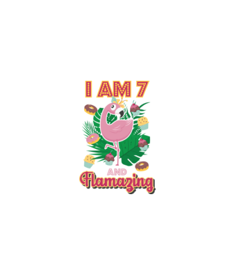 FLAMAZING Birthday 7 Years old model alb pe tricou