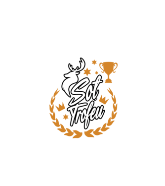 Soț trofeu model negru pe tricou