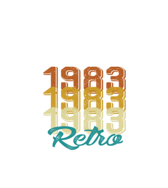 Retro 1983 model negru pe tricou