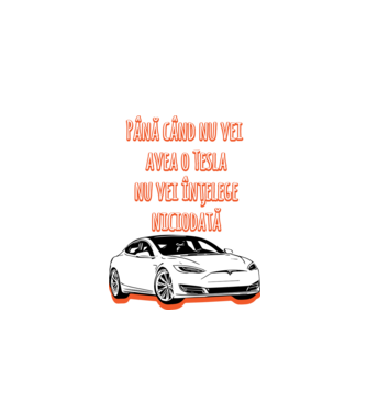 Până când nu vei avea o Tesla nu vei înțelege niciodată model nisipiu pe tricou