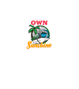 Create your own sunshine surfer skeleton model negru pe tricou