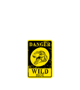 Danger wild zone model negru pe tricou