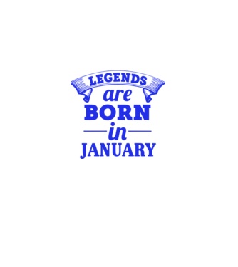 Legends are born in January model alb pe tricou