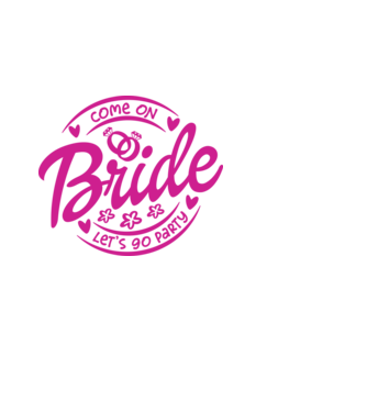 Bride Barbie lets go party model alb pe tricou