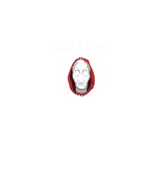 bella ciao stroke white model negru pe tricou