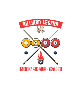 Billiard legend born in 1973 model alb pe tricou