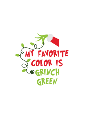 Grinch Green model negru pe tricou