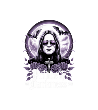 Prince of Darkness model negru pe tricou