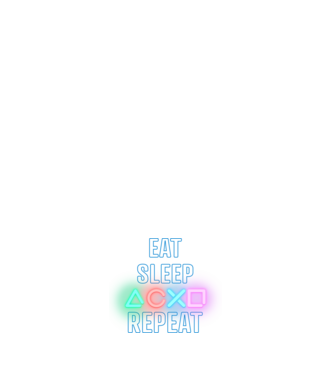 Eat sleep PS model negru pe tricou