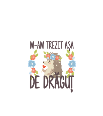 M-am trezit așa de drăguț model alb pe tricou