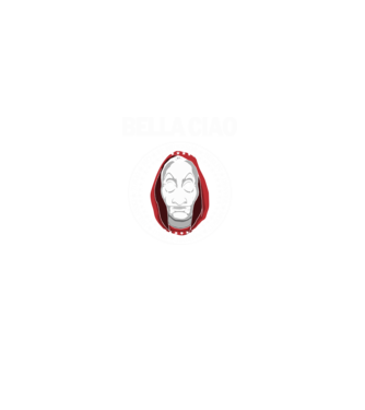 bella ciao stroke white model negru pe tricou