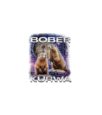 Bóber Kurwa universe model negru pe tricou
