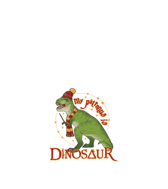 My patronus is dinosaur model negru pe tricou
