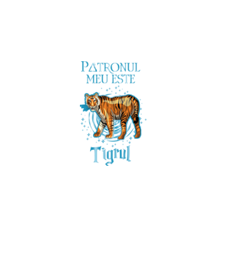 Patronul meu este TIGRUL model negru pe tricou