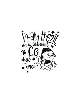 Ce mai vrei? model alb pe tricou