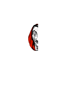 classic logo money heist model negru pe tricou