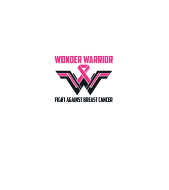 WONDER WARRIOR model alb pe tricou