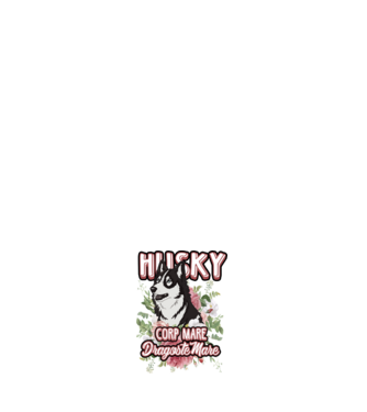 husky - corp mare, dragoste mare model negru pe tricou