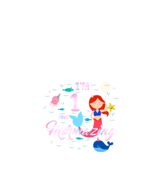 Mermazing Birthday 1 model negru pe tricou