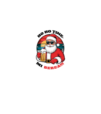 Ho ho ține mi berea! alb model alb/roșu pe tricou