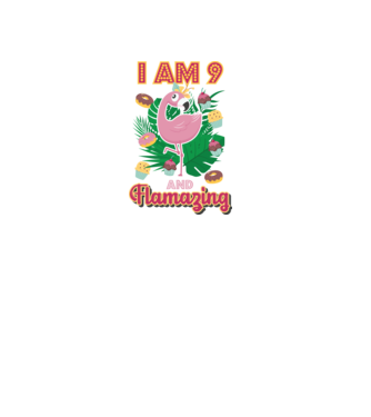 FLAMAZING Birthday 9 Years old model alb pe tricou