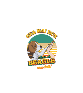 Cel mai bun stăpân de beagle vreodată! model negru pe tricou