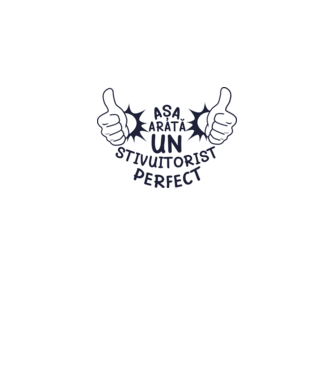 Așa arată un STIVUITORIST perfect model alb pe tricou