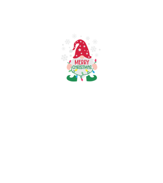 Merry christmas gnome model negru pe tricou