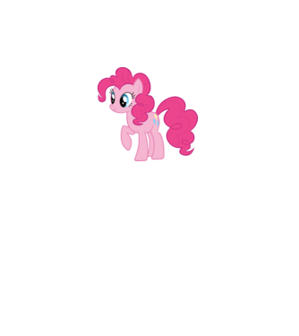Pinkie Pie model alb pe tricou
