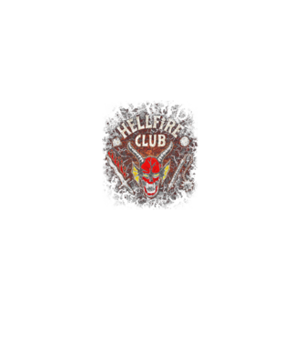 hellfire club stranger things model negru pe tricou