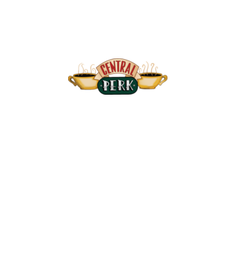Central perk model alb pe tricou