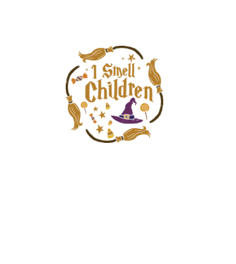 I smell children model negru pe tricou