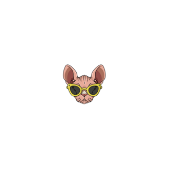 cool cats have no hair model negru pe tricou