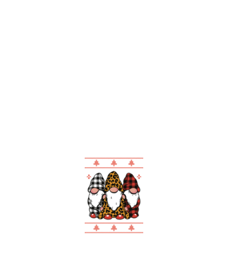 Ugly sweater gnomes model negru pe tricou