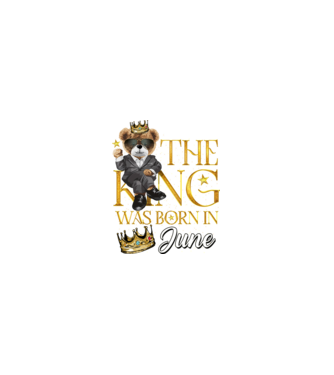 The king was born int JUNE model negru pe tricou