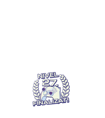 Nivel 27 finalizat! model negru pe tricou