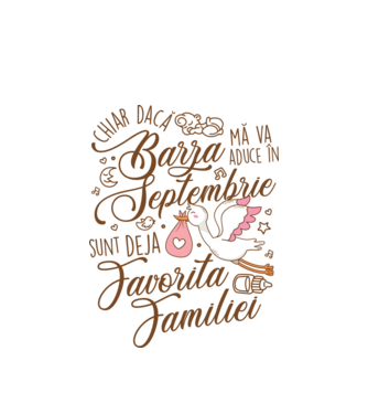 Favorita familiei SEPTEMBRIE model alb pe tricou