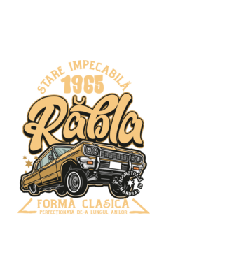 Rablă 1965 model negru pe tricou