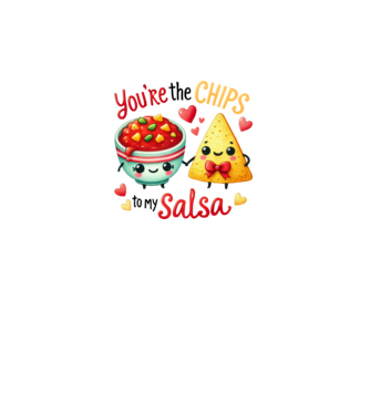 Chips to my Salsa model alb pe tricou