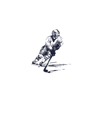 Hockey player model gri pe tricou