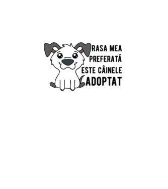 Rasa mea preferată este câinele adoptat model roz pe tricou