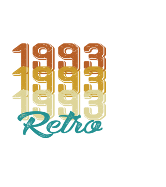 1993 retro model alb pe tricou
