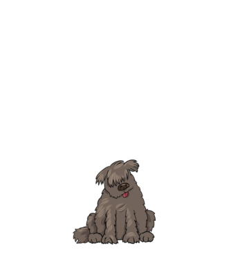 Dog silhouette model alb pe tricou