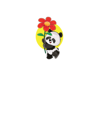 Dragoste panda model negru pe tricou