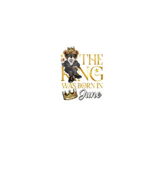 The king was born int JUNE model negru pe tricou