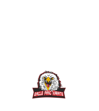 eagle fang karate cobra kai model negru pe tricou