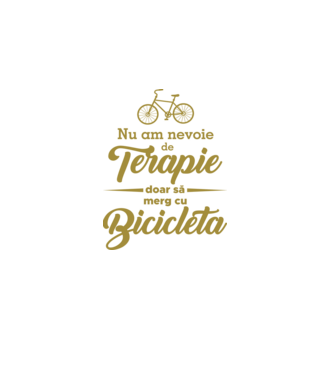 nu am nevoie de terapie, doar să merg cu bicicleta model alb pe tricou