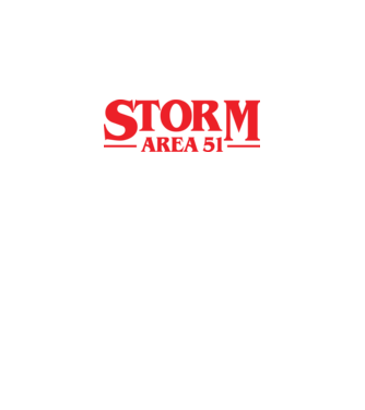 storm area 51 stranger model negru pe tricou